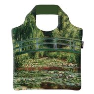 Ecozz Claude Monet Water Lilies Japanese Bridge, opvouwbare tas met rits