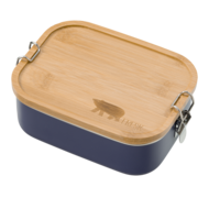 Polarbear lunchbox van Fresk, blauwe brooddoos van RVS - GreenPicnic