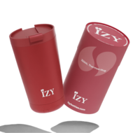 Izy Mugs Thermosbeker Red, rode koffiebeker RVS