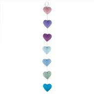Fairtrade slinger van multi colour vilten hartjes
