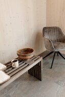 D Bench van Ecofurn, duurzame houten tuinbank