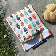Keep Leaf baggie Robot, herbruikbaar lunchzakje van katoen bij Greenpicnic