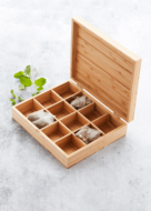 Tea Box Bamboo, Bamboe houten theedoos GreenPicnic