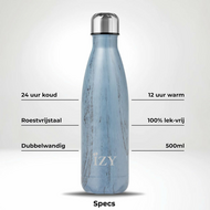Izy Bottles thermo bottle design blue specificaties
