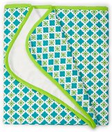 Keep Leaf Strolle Blanket Tiles, groen wiegdeken van biologisch katoen