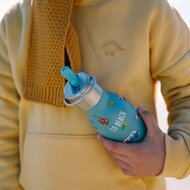 Qwetch blauwe thermosfles met drinktuit
