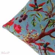 Blauw ribfluweel kussen van Imbarro paradise