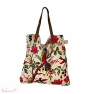 Imbarro Paradise Ecru boodschappentas leren details