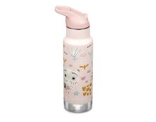 Klean Kanteen Kid Classic Owlet, RVS thermosfles met uiltjes print