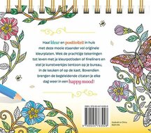 Achterkant Think Happy! Inspirerende kleurplaten bij GreenPicnic