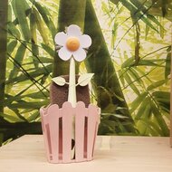 Florganic bloem afwasborstel in bakje met spons bij Greenpicnic