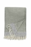 Klippan Harald Plane Green/Grey deken van Ecowol Greenpicnic