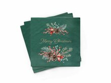 Bamboonapkin wegwerp servette van bamboe met Merry Christmas print