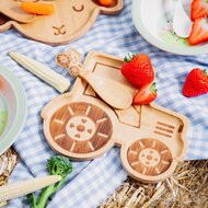 Sass and belle bamboe hout bordje met tractor