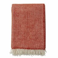Klippan eco lamswollen deken Chavron Ruby Red