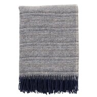 Eco lamswollen plaid of throw van Klippan - Alaska Dark Denim
