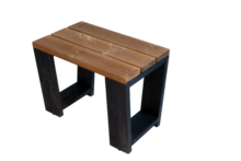 Ecofurn Jussi Bench zwart met bruin 60cm Greenpicnic