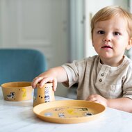 Bioplastic kinderservies met dierentuin print