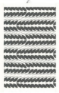 GreenPicnic Tina Towel/placemat van biologisch katoen en linnen met zwart-witte blad print