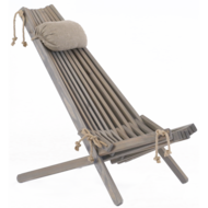 GreenPicnic Ecofurn Ecochair grijs grenen met kussen