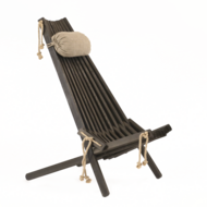 GreenPicnic ecochair zwart grenen met kussen