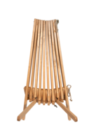 Ecochair inklapbare tuinstoel van hout en touw.