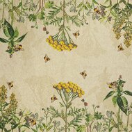 Eco Line duurzame wegwerpservetten met Wild Flowers print