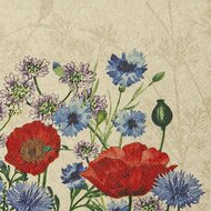 Eco Line Wild Poppies Napkins, kleine servet met klaproos print