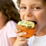 Muffin gebakken in siliconen muffinvorm Lekue