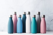 Point Virgule dubbelwandige RVS flessen in diverse kleuren