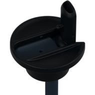 Dopper Flip Straw Black, losse dop met rietje