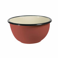 Ah Table enamel bowl, emaillen kom in rood