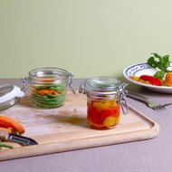 Glazen bewaar potjes met klemsluiting van Ah Table