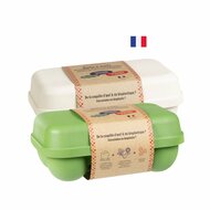 Ah Table! herbruikbare eierdozen in groen of creme van bioplastic