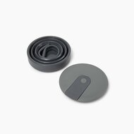 Opgerold rietje en deksel van Hunu opvouwbare beker