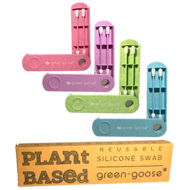 Herbruikbare wattenstaafjes set van plant based PLA