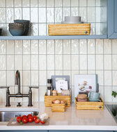 GreenPicnic - Okergele mandjes van gerecycled plastic