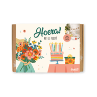 Blossombs Giftbox Hoera het is feest DIY slinger, bloemzaad bommetjes
