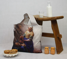 Ecozz ecoshopper met rits met Melkmeisje print Greenpicnic