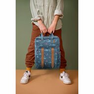 Fresk grote rugtas van r-PEt met haaien print