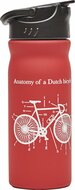 Retulp rode rvs drinkfles met Bicycle print