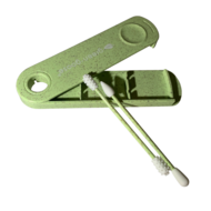 Duurzaam herbruikbare wattenstaafjes set van groen PLA