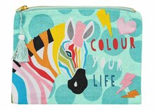 Lovely Planet etui met zebra van biologisch katoen