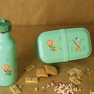 Mintgroene snackbox met animal music print