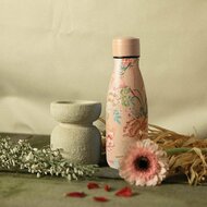 Dubbelwandig mini flesje met bloemen print
