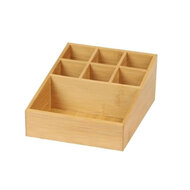 Bamboehouten organizer, duurzame opbergbox