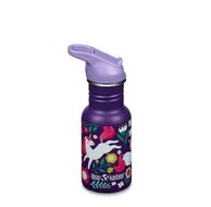 Paarse Leaping Unicorns Kid Kanteen Classic, enkelwandige RVS waterfles smal design - Eco Webshop GreenPicnic