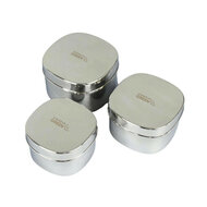 A Slice of Green Stainless Steel Container set RVS doosjes
