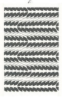 GreenPicnic Tina Towel/placemat van biologisch katoen en linnen met zwart-witte blad print
