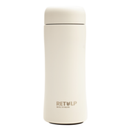 Retulp Tumbler wit, RVS drinkbeker met theezeefje